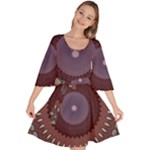 Art Pattern Design Velour Kimono Dress