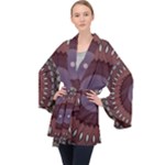 Art Pattern Design Long Sleeve Velvet Kimono 