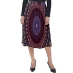 Art Pattern Design Classic Velour Midi Skirt 