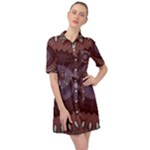 Art Pattern Design Belted Shirt Dress