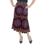 Art Pattern Design Midi Mermaid Skirt