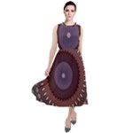 Art Pattern Design Round Neck Boho Dress