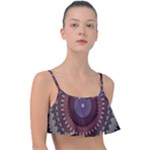 Art Pattern Design Frill Bikini Top
