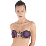 Art Pattern Design Twist Bandeau Bikini Top