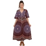 Art Pattern Design Kimono Sleeve Boho Dress