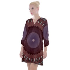 Open Neck Shift Dress 