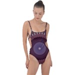 Art Pattern Design Tie Strap One Piece Swimsuit
