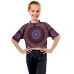 Art Pattern Design Kids Mock Neck T-Shirt