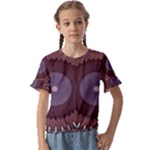 Art Pattern Design Kids  Cuff Sleeve Scrunch Bottom T-Shirt