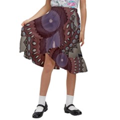 Kids  Ruffle Flared Wrap Midi Skirt 