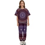 Art Pattern Design Kids  T-Shirt and Pants Sports Set