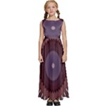 Art Pattern Design Kids  Satin Sleeveless Maxi Dress