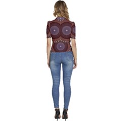 Puffed Short Sleeve Button Up Jacket 