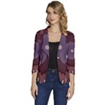 Art Pattern Design Women s One-Button 3/4 Sleeve Short Jacket