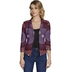 Art Pattern Design Women s Casual 3/4 Sleeve Spring Jacket