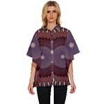 Art Pattern Design Women s Batwing Button Up Shirt