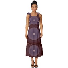 Tie-Strap Tiered Midi Chiffon Dress 