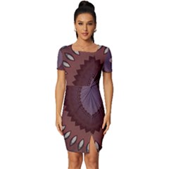 Fitted Knot Split End Bodycon Dress 