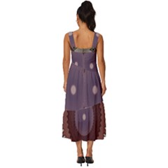 Square Neckline Tiered Midi Dress 