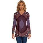 Art Pattern Design Long Sleeve Drawstring Hooded Top