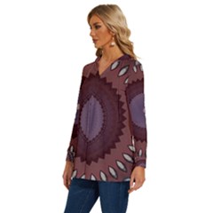 Long Sleeve Drawstring Hooded Top 