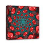 Fractal Red Spiral Abstract Art Mini Canvas 6  x 6  (Stretched)