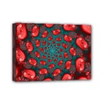 Fractal Red Spiral Abstract Art Mini Canvas 7  x 5  (Stretched)