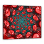 Fractal Red Spiral Abstract Art Canvas 24  x 20  (Stretched)