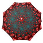 Fractal Red Spiral Abstract Art Straight Umbrellas