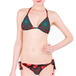 Fractal Red Spiral Abstract Art Classic Bikini Set