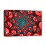 Fractal Red Spiral Abstract Art Deluxe Canvas 18  x 12  (Stretched)