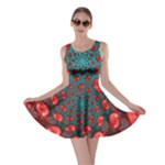 Fractal Red Spiral Abstract Art Skater Dress