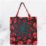 Fractal Red Spiral Abstract Art Grocery Tote Bag