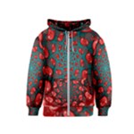 Fractal Red Spiral Abstract Art Kids  Zipper Hoodie