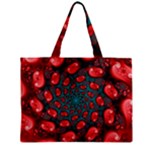 Fractal Red Spiral Abstract Art Zipper Mini Tote Bag