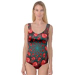 Fractal Red Spiral Abstract Art Princess Tank Leotard 