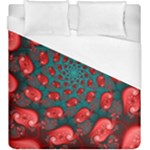Fractal Red Spiral Abstract Art Duvet Cover (King Size)