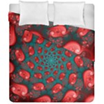 Fractal Red Spiral Abstract Art Duvet Cover Double Side (California King Size)