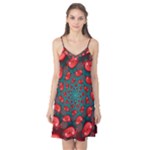 Fractal Red Spiral Abstract Art Camis Nightgown 