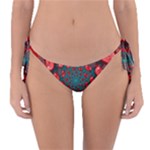 Fractal Red Spiral Abstract Art Reversible Bikini Bottoms