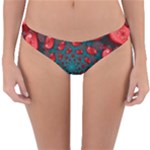 Fractal Red Spiral Abstract Art Reversible Hipster Bikini Bottoms