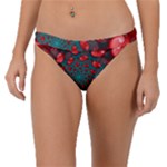 Fractal Red Spiral Abstract Art Band Bikini Bottoms