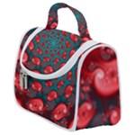 Fractal Red Spiral Abstract Art Satchel Handbag