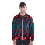 Fractal Red Spiral Abstract Art Men s Windbreaker