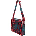 Fractal Red Spiral Abstract Art Cross Body Office Bag