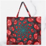 Fractal Red Spiral Abstract Art Zipper Large Tote Bag
