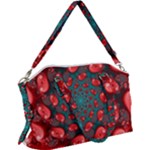 Fractal Red Spiral Abstract Art Canvas Crossbody Bag
