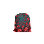 Fractal Red Spiral Abstract Art Drawstring Pouch (XS)