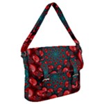 Fractal Red Spiral Abstract Art Buckle Messenger Bag