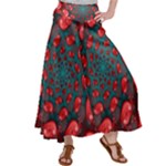 Fractal Red Spiral Abstract Art Women s Satin Palazzo Pants